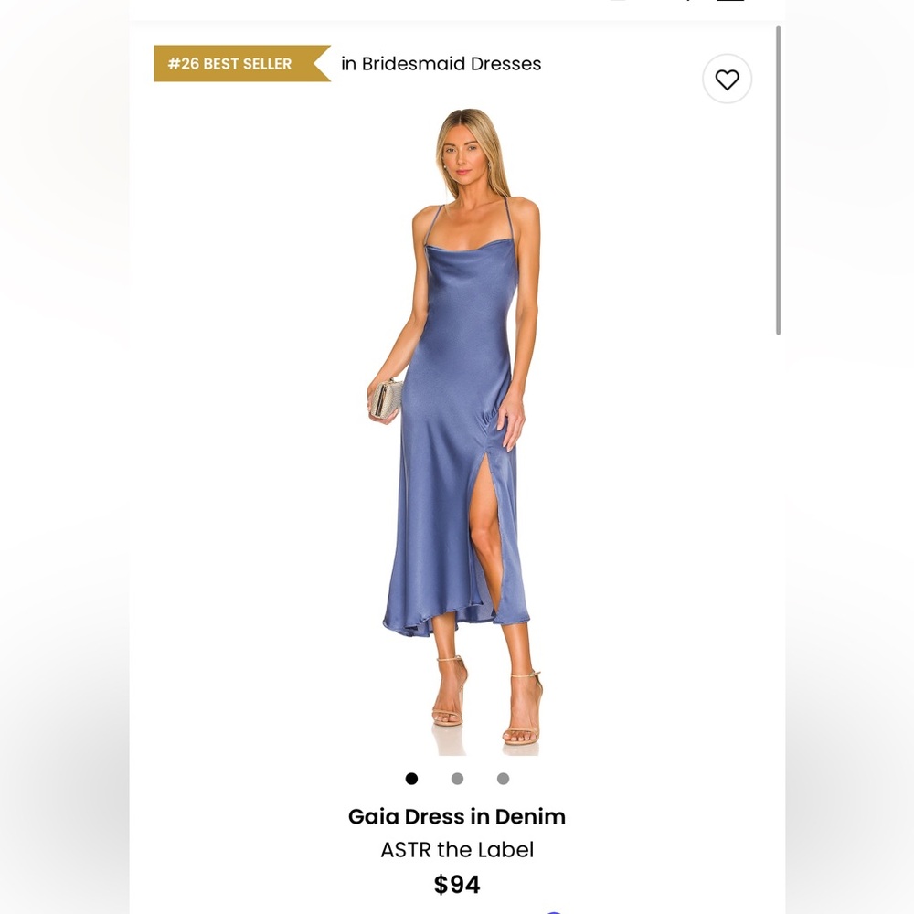 ASTR THE LABEL Denim Blue Midi Dress